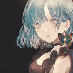 This is a pixiv picture whose title is 孔雀蝴蝶.
