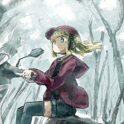 This is a pixiv picture whose title is 朝霧.