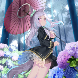 This is a pixiv picture whose title is 紫陽花.