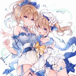 This is a pixiv picture whose title is 芭芭拉&琴.