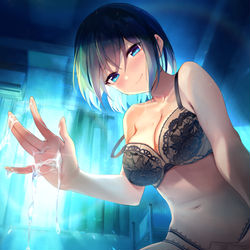 This is a pixiv picture whose title is 月明り.