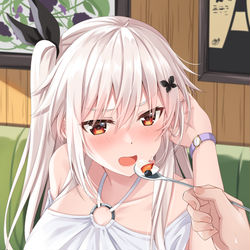This is a pixiv picture whose title is 「こ…恋人同士ならこれくらい普通だし！」.