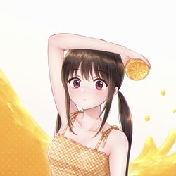 This is a pixiv picture whose title is 100%🍊.