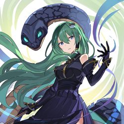This is a pixiv picture whose title is 黒早苗.