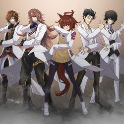 This is a pixiv picture whose title is タキオン育成中頭の中にチラつく方々.