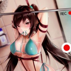 This is a pixiv picture whose title is 不松口挑战.