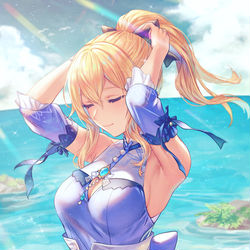 This is a pixiv picture whose title is 海風の夢.