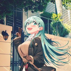 This is a pixiv picture whose title is 鈴谷.