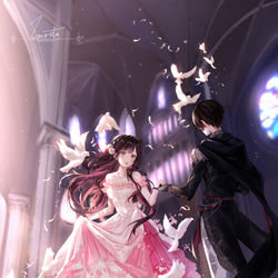 This is a pixiv picture whose title is invite.