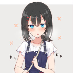 This is a pixiv picture whose title is 夏服奴隷ちゃん.