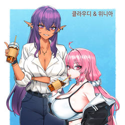 This is a pixiv picture whose title is 팬아트들.