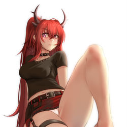 This is a pixiv picture whose title is 史尔特尔 Surtr スルト 新コーデ.