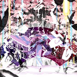 This is a pixiv picture whose title is 西行寺無余涅槃.