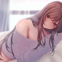 This is a pixiv picture whose title is 雨だし家でゴロゴロしよーね.