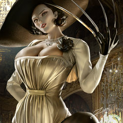 This is a pixiv picture whose title is Lady Dimitrescu.