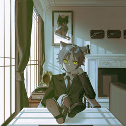 This is a pixiv picture whose title is 不機嫌.