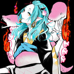 This is a pixiv picture whose title is 【鬼徹】地獄１の美女.
