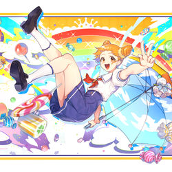 This is a pixiv picture whose title is ハッピーレインボー.