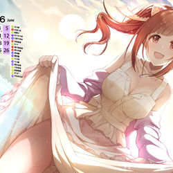 This is a pixiv picture whose title is 6月カレンダー壁紙.
