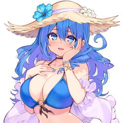 This is a pixiv picture whose title is 水着藍さん.