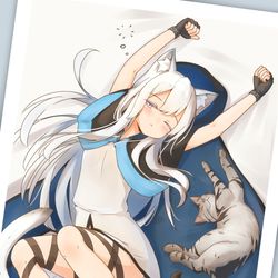 This is a pixiv picture whose title is 寝相が悪いロスモンティス.