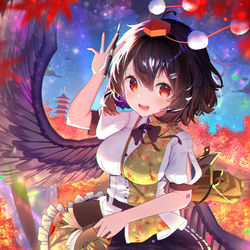 This is a pixiv picture whose title is 射命丸文🍁.
