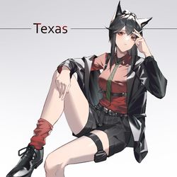 This is a pixiv picture whose title is 德克萨斯.