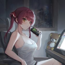 This is a pixiv picture whose title is 徹夜の船長.