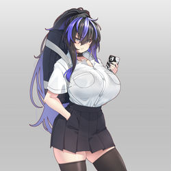 This is a pixiv picture whose title is 学年に一人は必ずいるどこにでもいるタイプの素行の悪いJK.