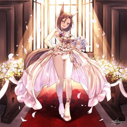 This is a pixiv picture whose title is 花嫁エアグルーヴ.