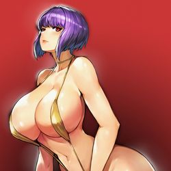 This is a pixiv picture whose title is Murasaki kami no josei.