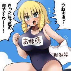 This is a pixiv picture whose title is 海に遊びに来たお嬢様.