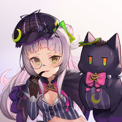 This is a pixiv picture whose title is 名探偵シオンちゃん.