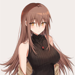 This is a pixiv picture whose title is ノースリーブニットワンピ.