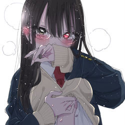 This is a pixiv picture whose title is 「…誰にも言わないで」.