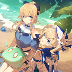 This is a pixiv picture whose title is 真夏、海風、漂う夢.