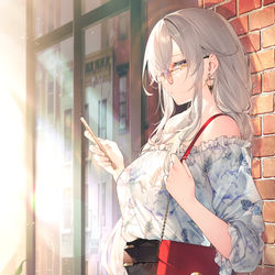 This is a pixiv picture whose title is 待ち合わせ.