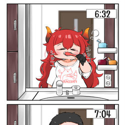 This is a pixiv picture whose title is 朝.