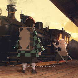 This is a pixiv picture whose title is SEKIRO風鬼滅３－１.