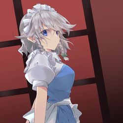 This is a pixiv picture whose title is 咲夜さん.