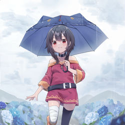 This is a pixiv picture whose title is 梅雨めぐみん.