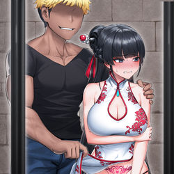 This is a pixiv picture whose title is 이세계 밀프 헌터.