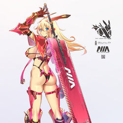 This is a pixiv picture whose title is ビキニアーマー.