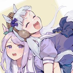 This is a pixiv picture whose title is ゴルシとマックイーン.