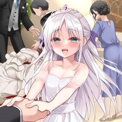 This is a pixiv picture whose title is お兄ちゃん、昔私と結婚するって言ったよね.