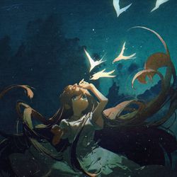 This is a pixiv picture whose title is 輝く.