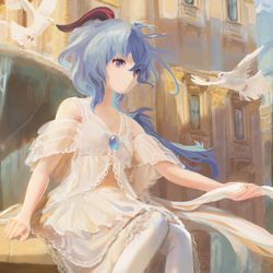 This is a pixiv picture whose title is 白露.