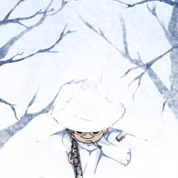 This is a pixiv picture whose title is スナフキン.