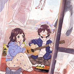 This is a pixiv picture whose title is おうちデート.