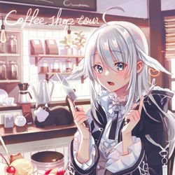 This is a pixiv picture whose title is 見習い天使の喫茶店巡り.